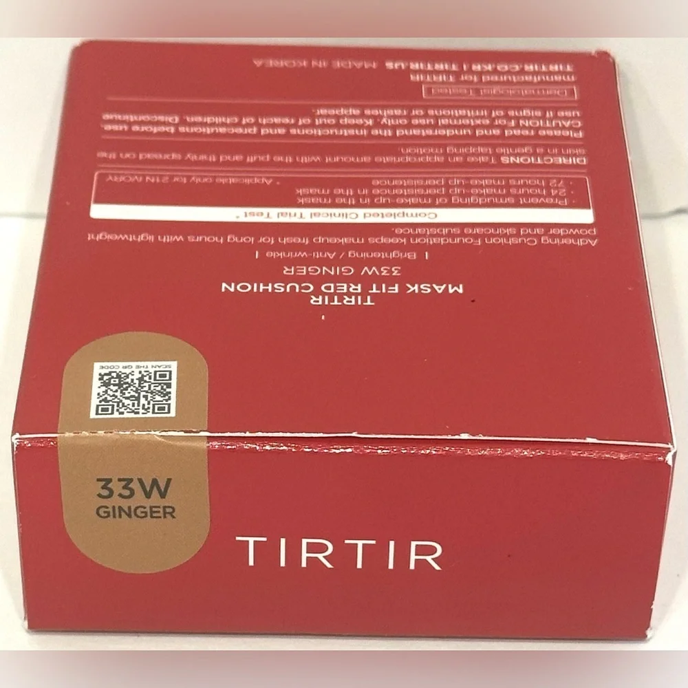NEW, TIRTIR Mask Fit Red Cushion Foundation 0.63 fl oz 33W Ginger